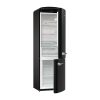 refrigerador-bottom-freezer-gorenje-retro-334l-preto-entre-aberto
