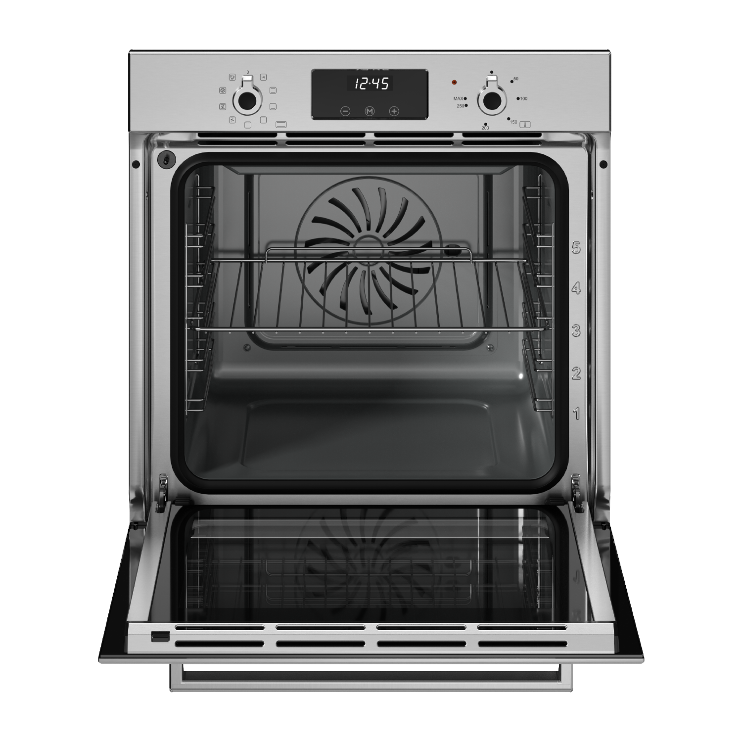 forno-eletrico-bertazzoni-professional-com-display-digital-60cm-76l-inox-aberto