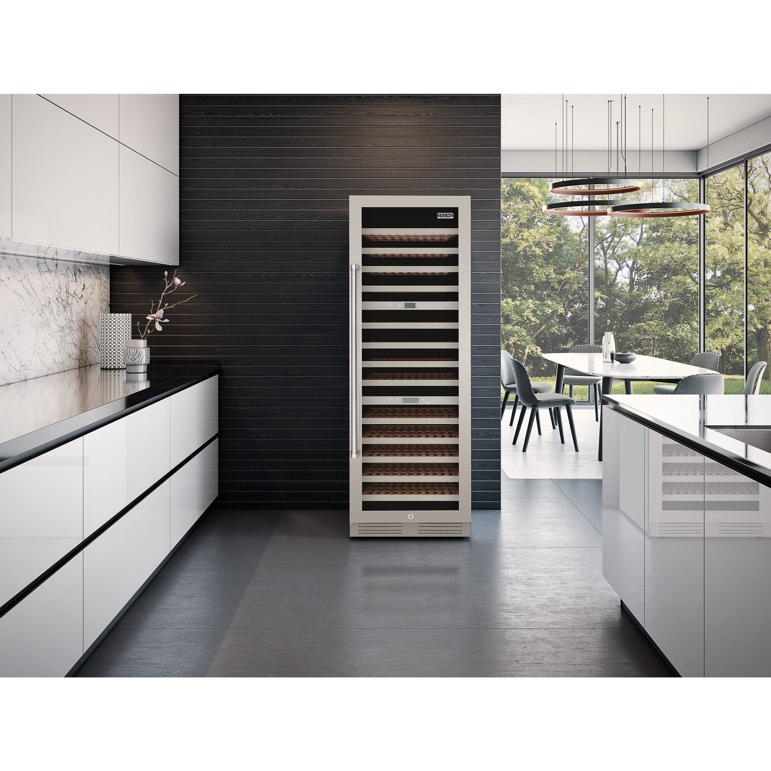 adega-tecno-professional-415l-3-zonas-de-temperatura-inox-ambientada