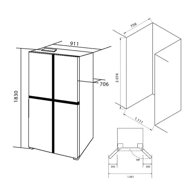 refrigerador-four-door-crissair-rfd-540-91cm-518l-gab