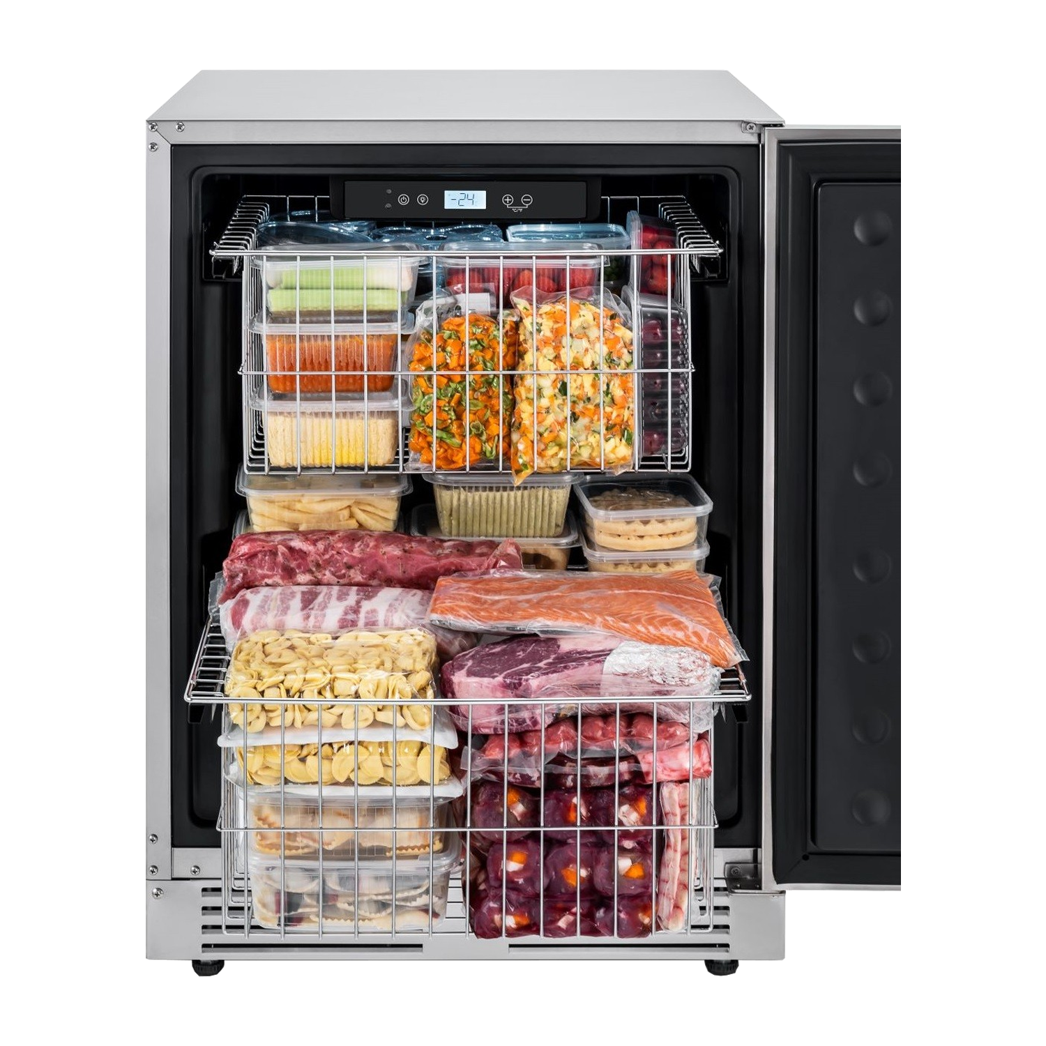 freezer-tecno-vintage-100l-inox-aberta